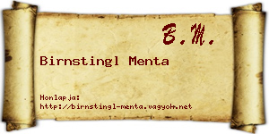 Birnstingl Menta névjegykártya